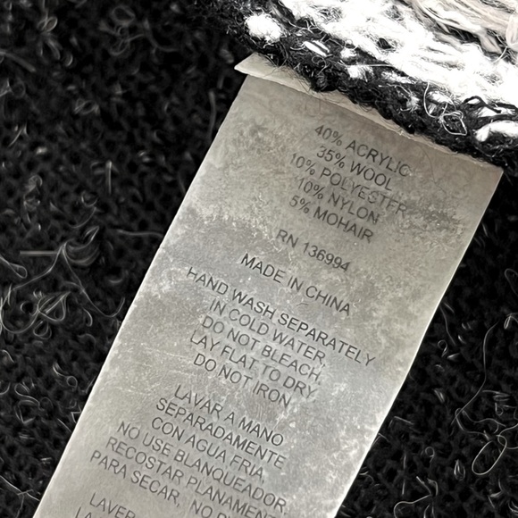 NWT Sioni Wool/Mohair Patchwork Sweater Coat - Picture 16 of 16